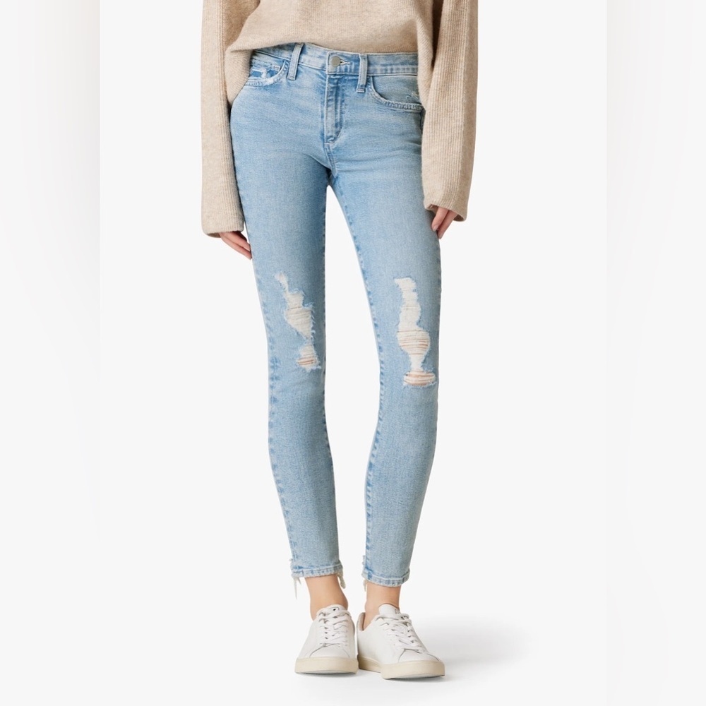 New Joe’s Jeans Women’s Distressed Light Denim Skinny Jeans The ICON Copper City
